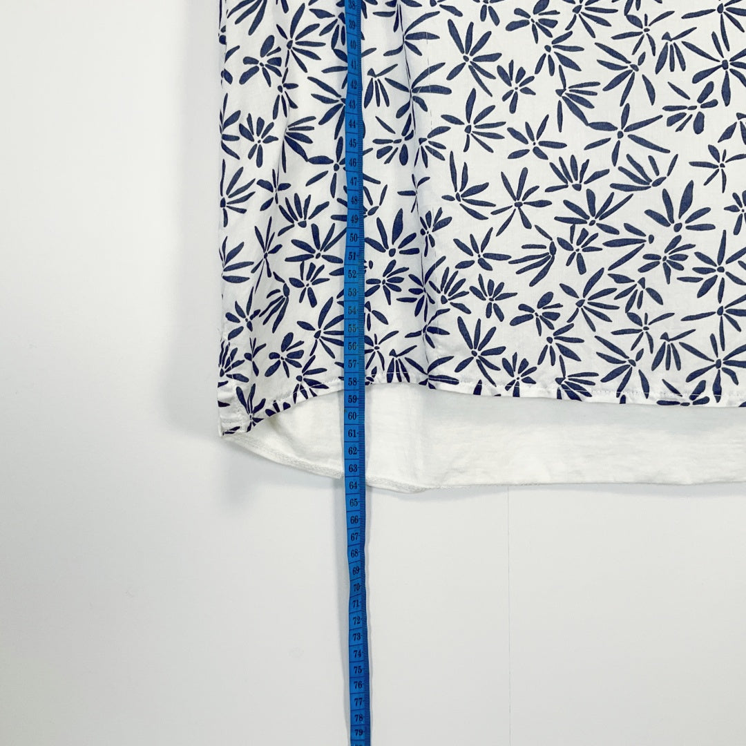 Marc O'Polo - White & Navy Printed Cotton Top