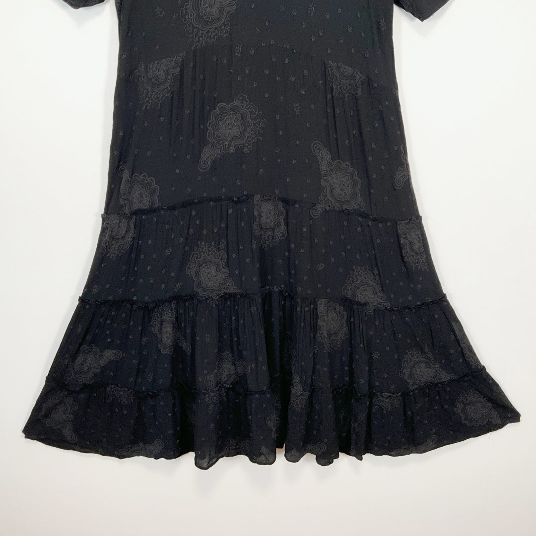 VERGE - Black Tiered Maxi Dress