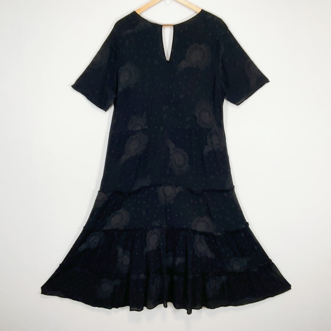 VERGE - Black Tiered Maxi Dress