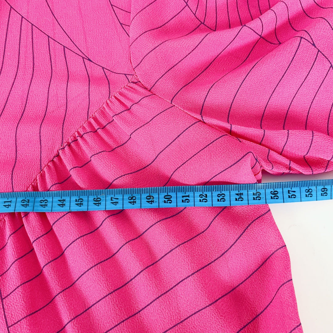 LANIA - Pink Textured Short Sleeve Top