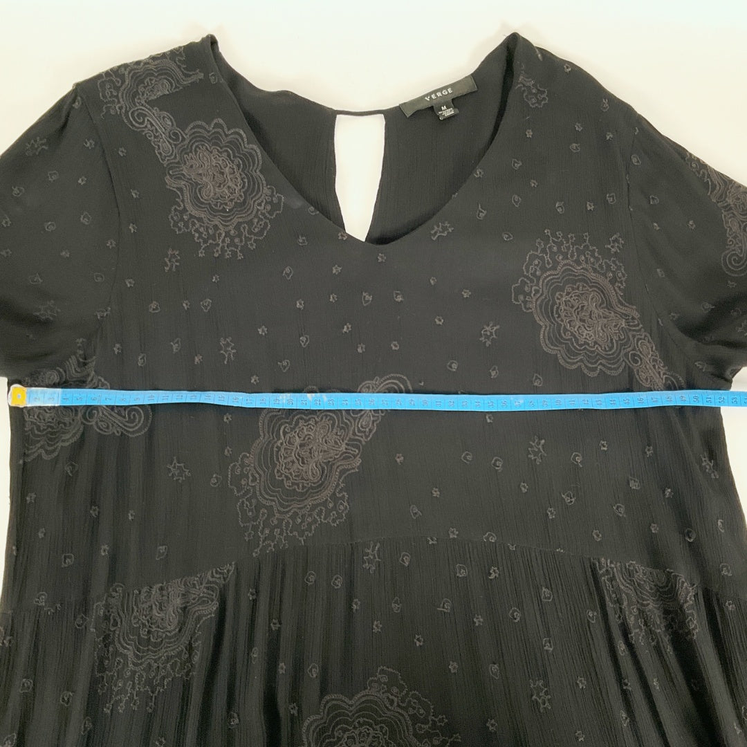 VERGE - Black Tiered Maxi Dress