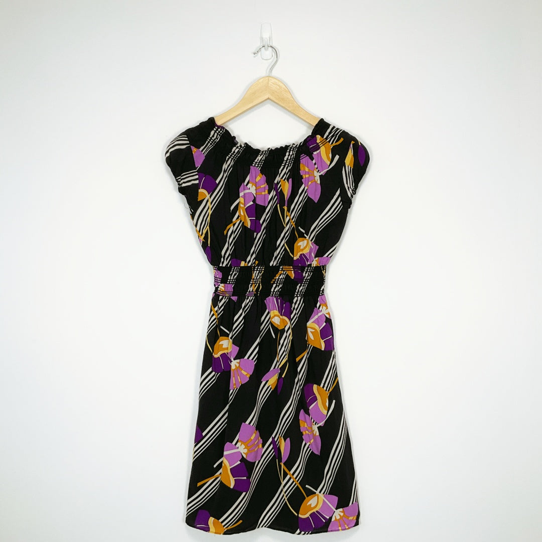 MINK PINK Floral Stripe Mini Dress – Size 10