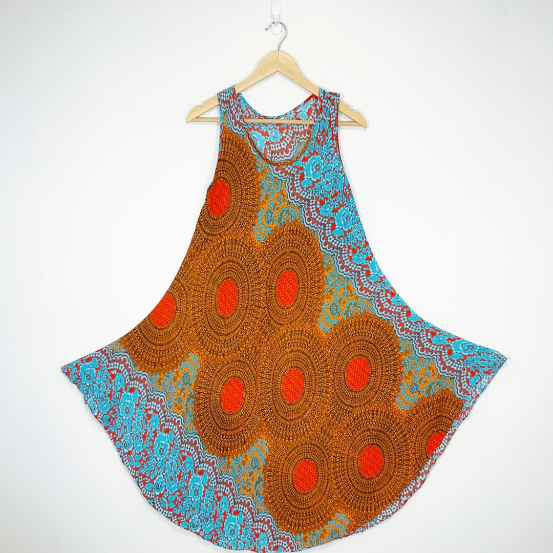 Evolve Designs Boho Print Sleeveless Dress – Standard Size