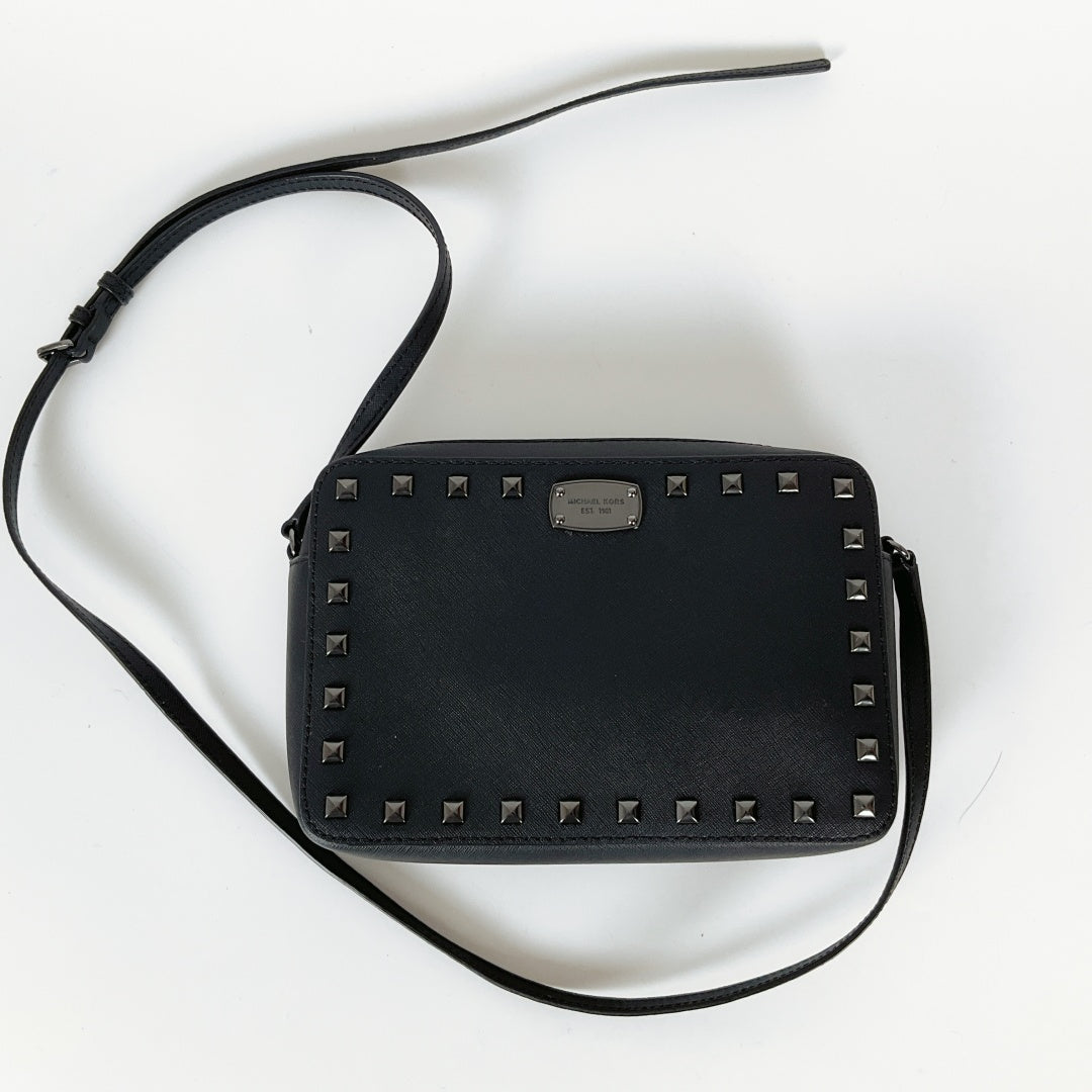 Michael Kors - Sandrine Stud Black Crossbody Bag