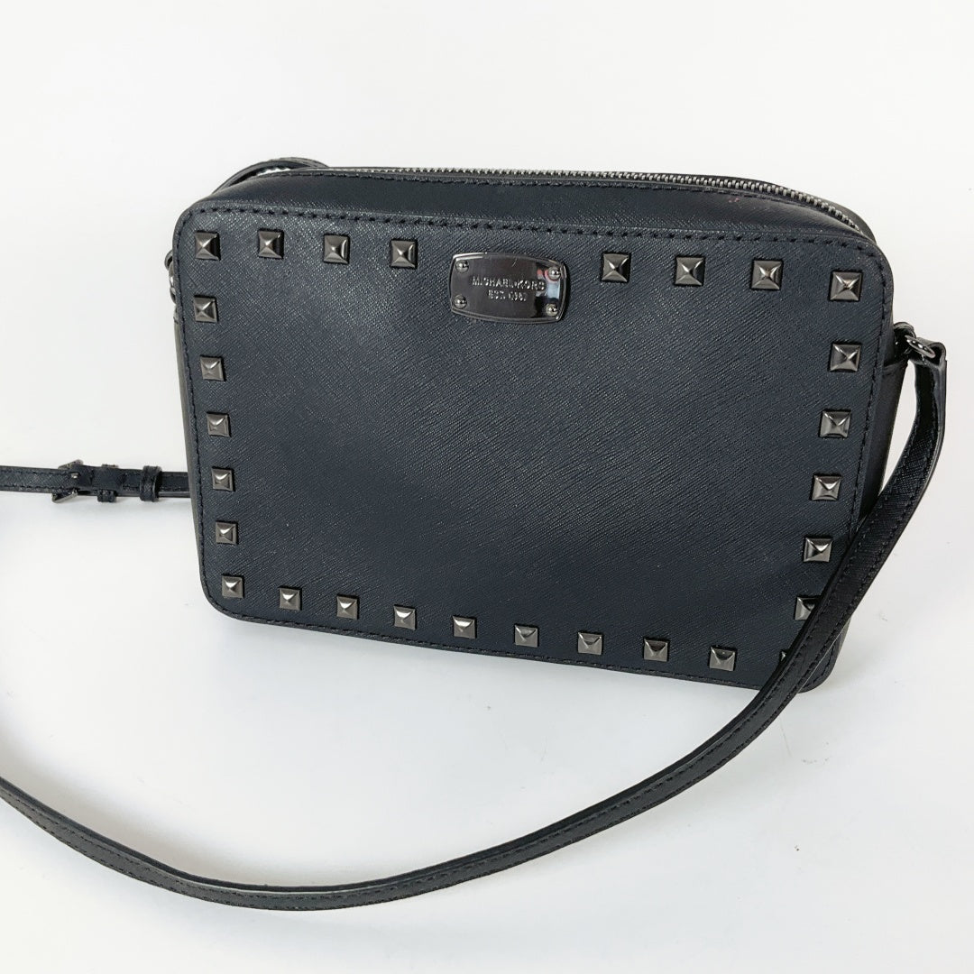 Michael Kors - Sandrine Stud Black Crossbody Bag