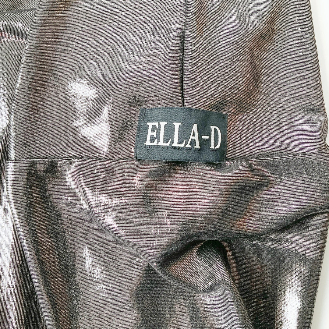 ELLA-D Metallic Shimmer Dress – Silver – Size M
