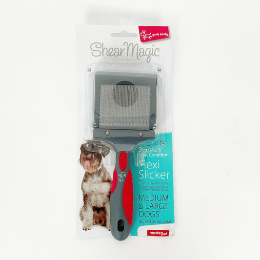 Shear Magic Flexi Slicker Brush for Medium & Large Dogs – Flexible Grooming Brush