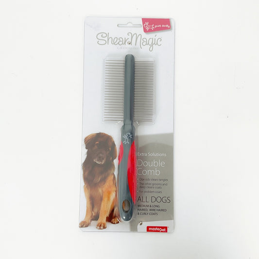 Shear Magic Double Comb for Dogs – Detangling & Finishing Comb