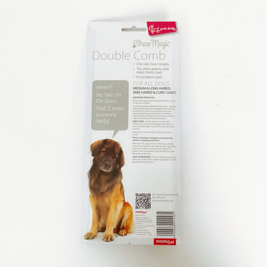 Shear Magic Double Comb for Dogs – Detangling & Finishing Comb