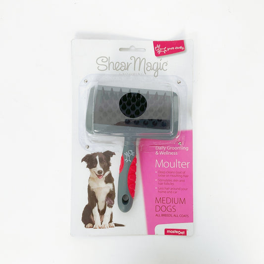 Shear Magic Moulter for Medium Dogs – Daily Grooming & Deshedding Brush