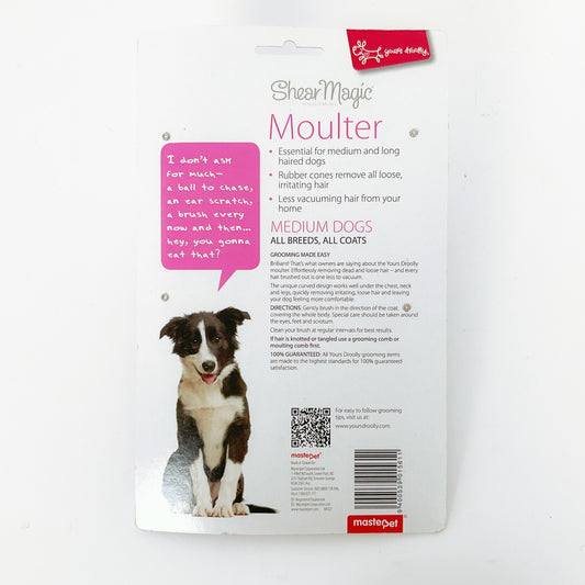 Shear Magic Moulter for Medium Dogs – Daily Grooming & Deshedding Brush