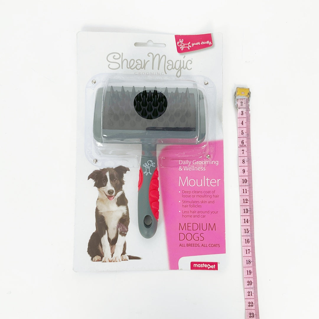 Shear Magic Moulter for Medium Dogs – Daily Grooming & Deshedding Brush