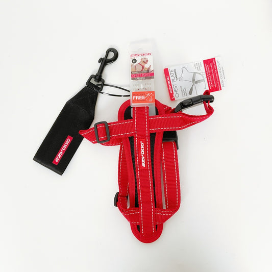EzyDog Chest Plate Harness – Dog Harness with FREE Car Seat Restraint (Adjustable Sizes)