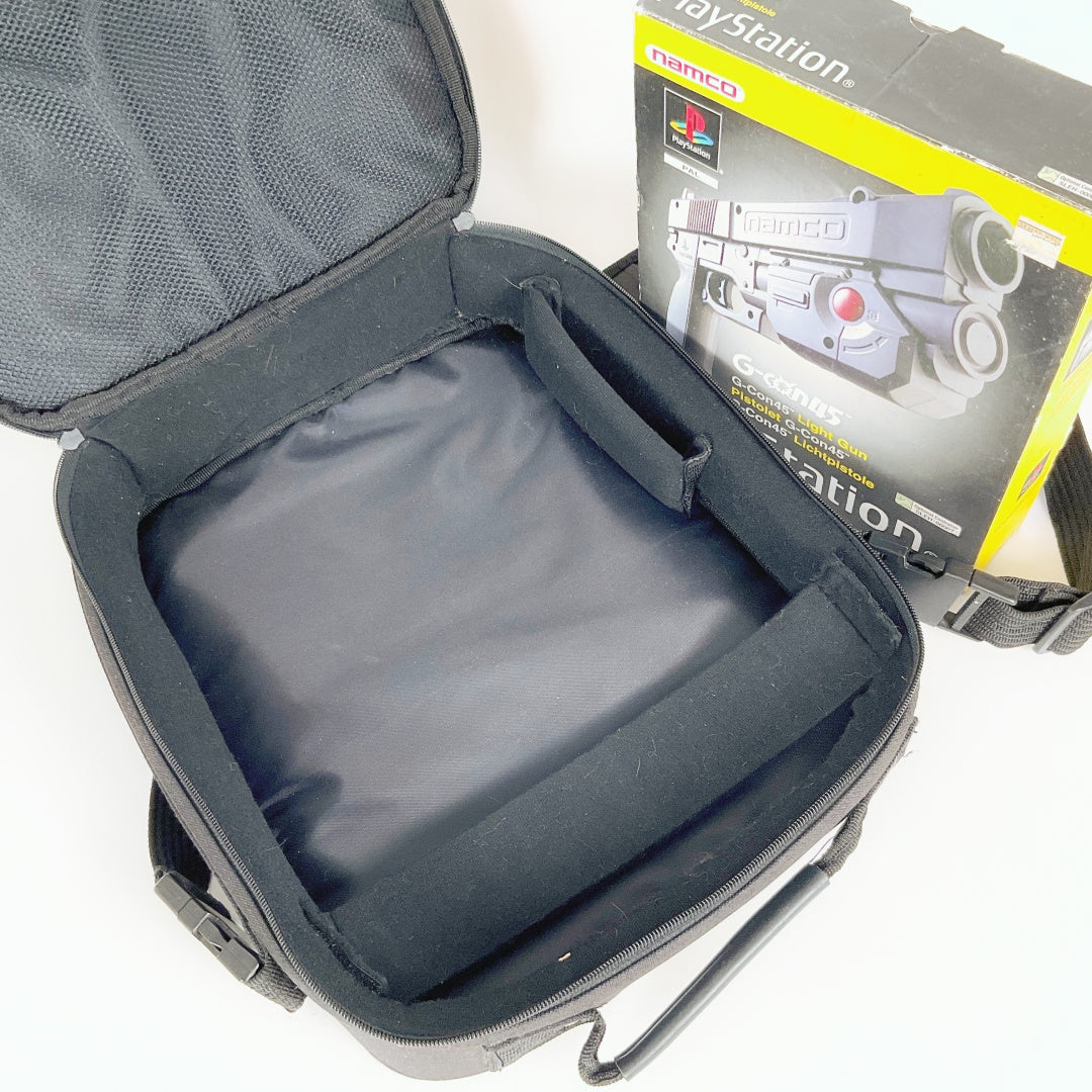 PlayStation Namco GunCon Light Gun + Official PlayStation Shoulder Bag – Retro Bundle