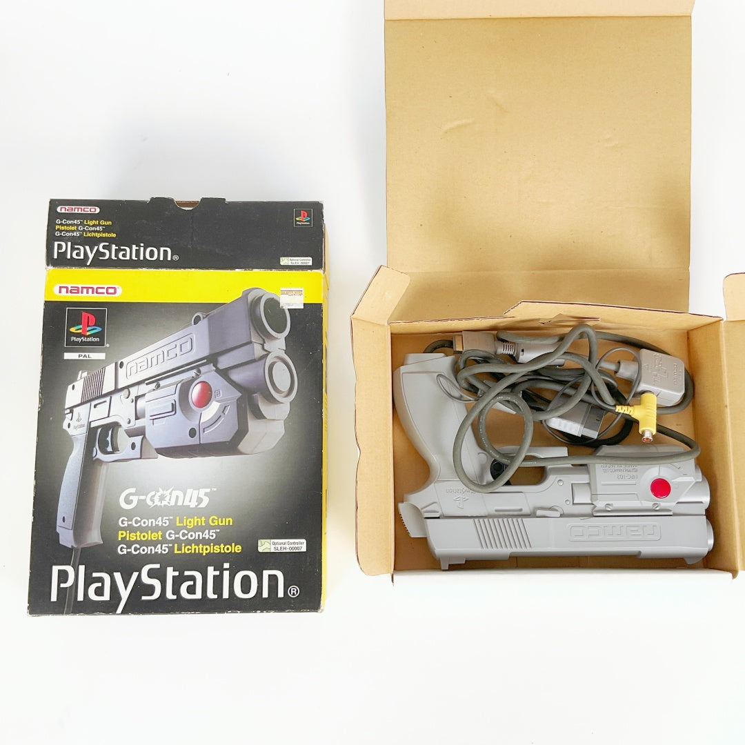 PlayStation Namco GunCon Light Gun + Official PlayStation Shoulder Bag – Retro Bundle
