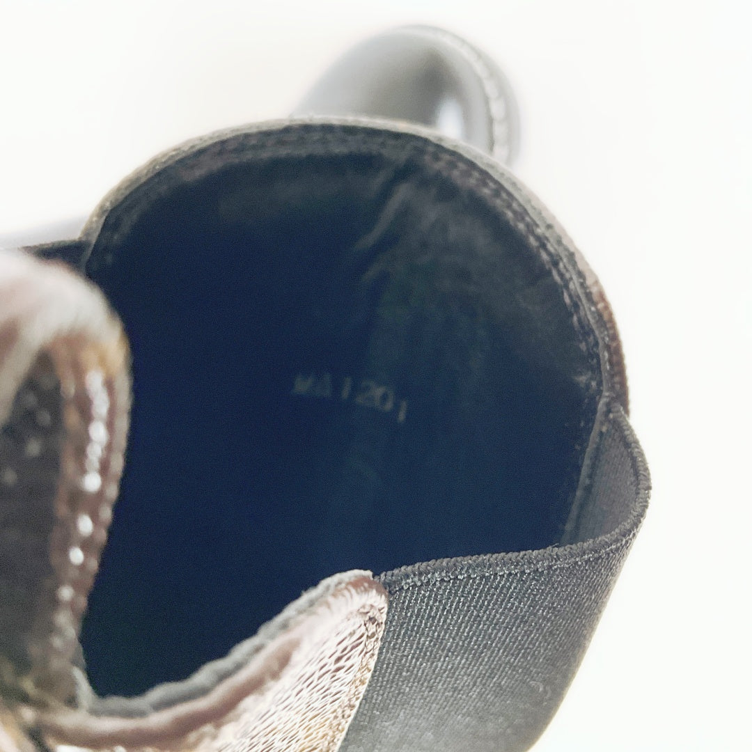 Louis Vuitton Monogram Chelsea Boots Black Leather – Size 36.5