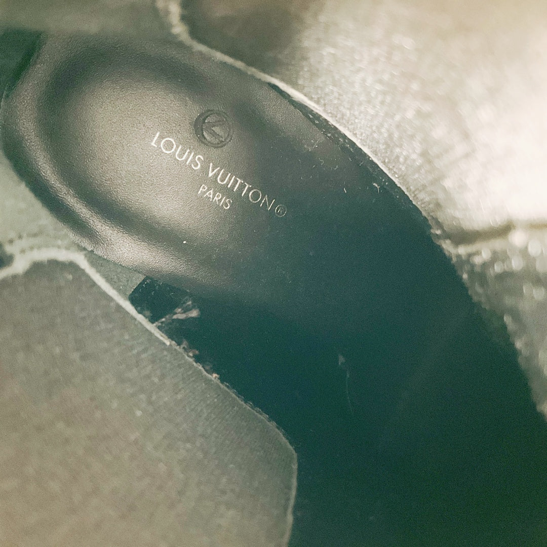 Louis Vuitton Monogram Chelsea Boots Black Leather – Size 36.5
