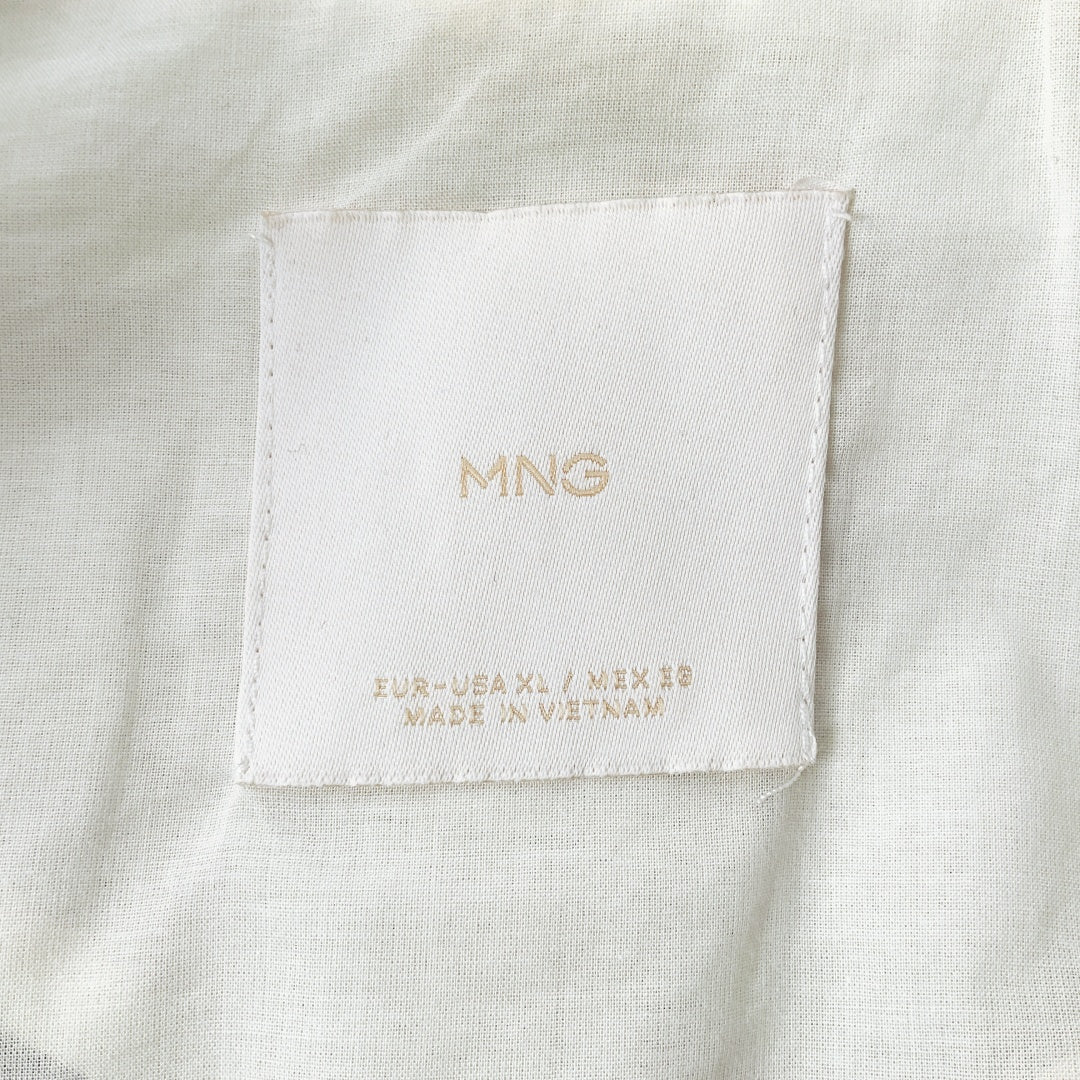 MNG Light Grey Linen Blend Blazer XL – Classic Tailored Jacket