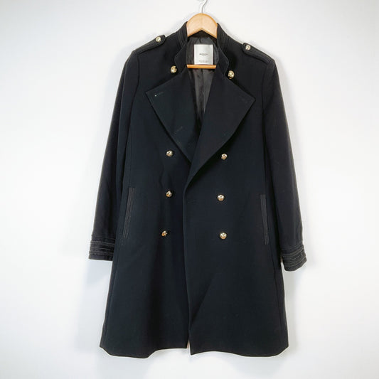 MANGO Casual Black Double-Breasted Coat – EUR M / US S