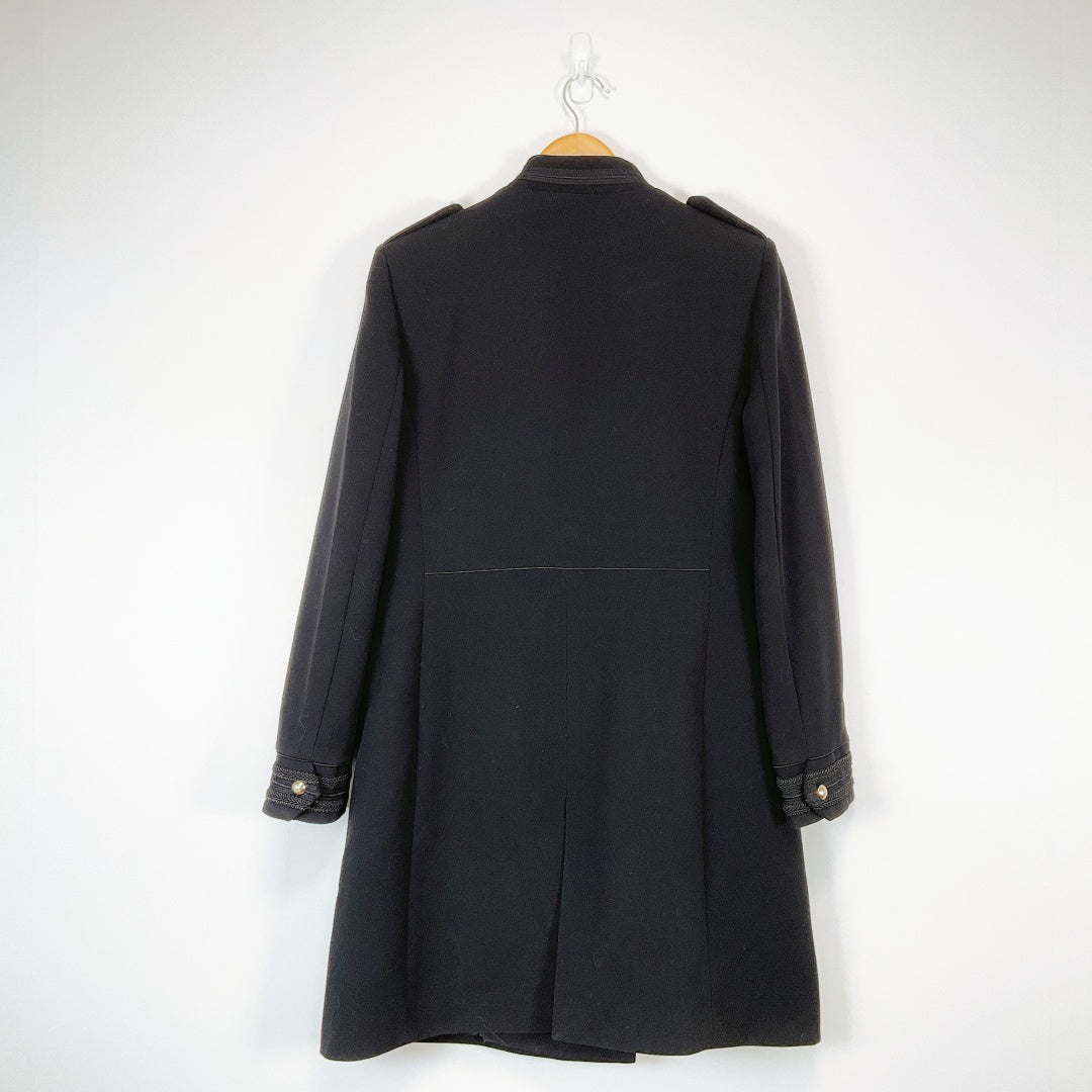 MANGO Casual Black Double-Breasted Coat – EUR M / US S