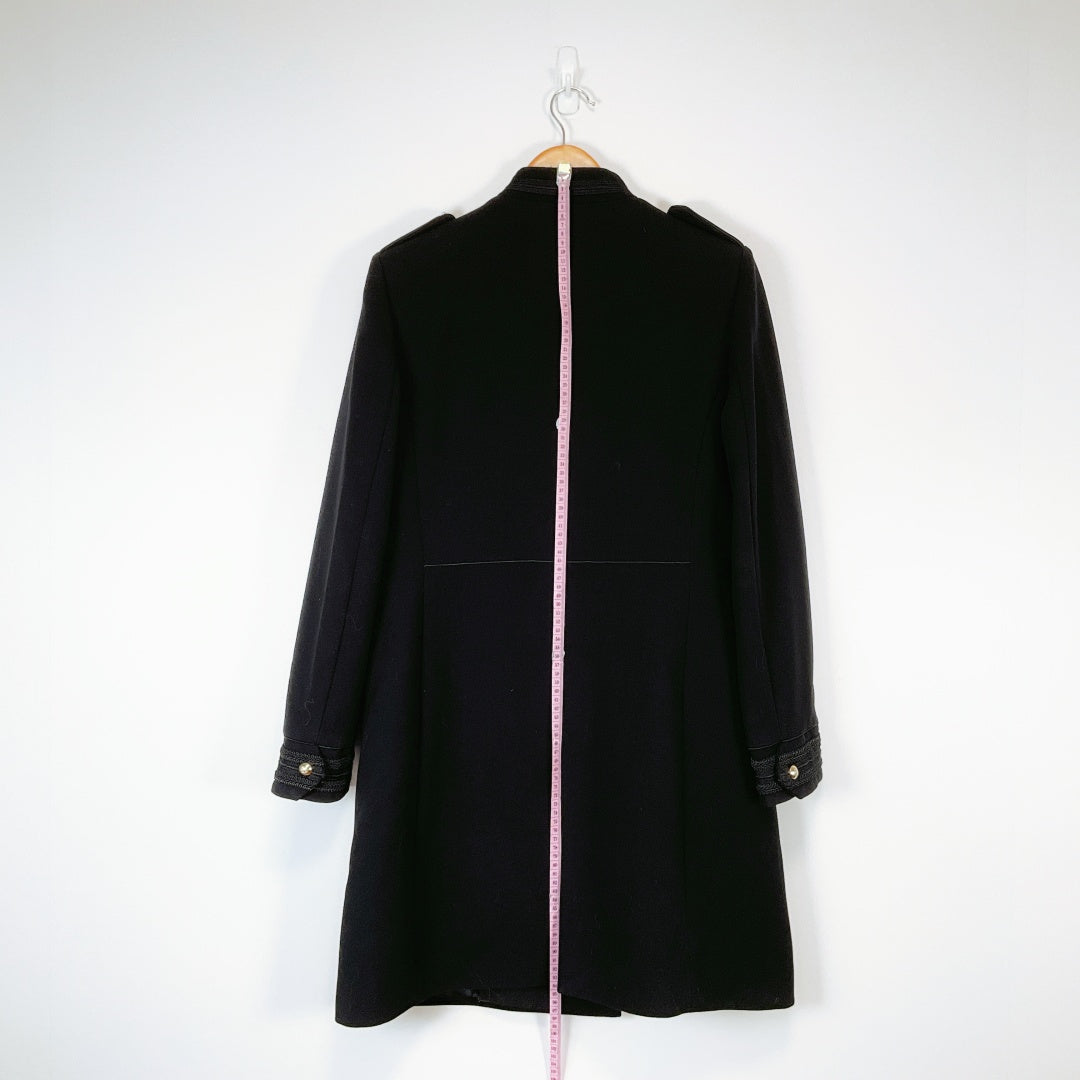 MANGO Casual Black Double-Breasted Coat – EUR M / US S