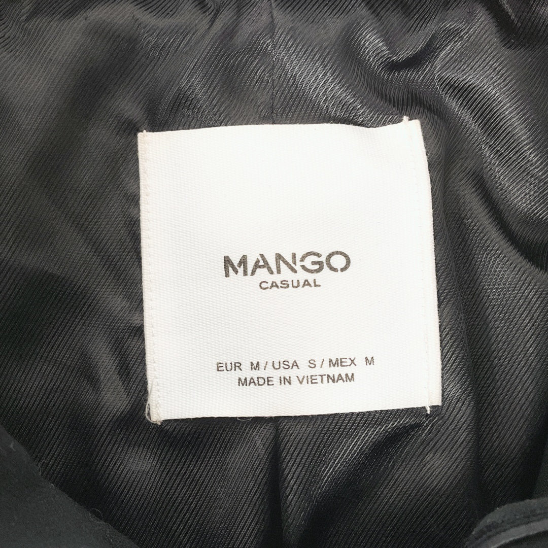 MANGO Casual Black Double-Breasted Coat – EUR M / US S