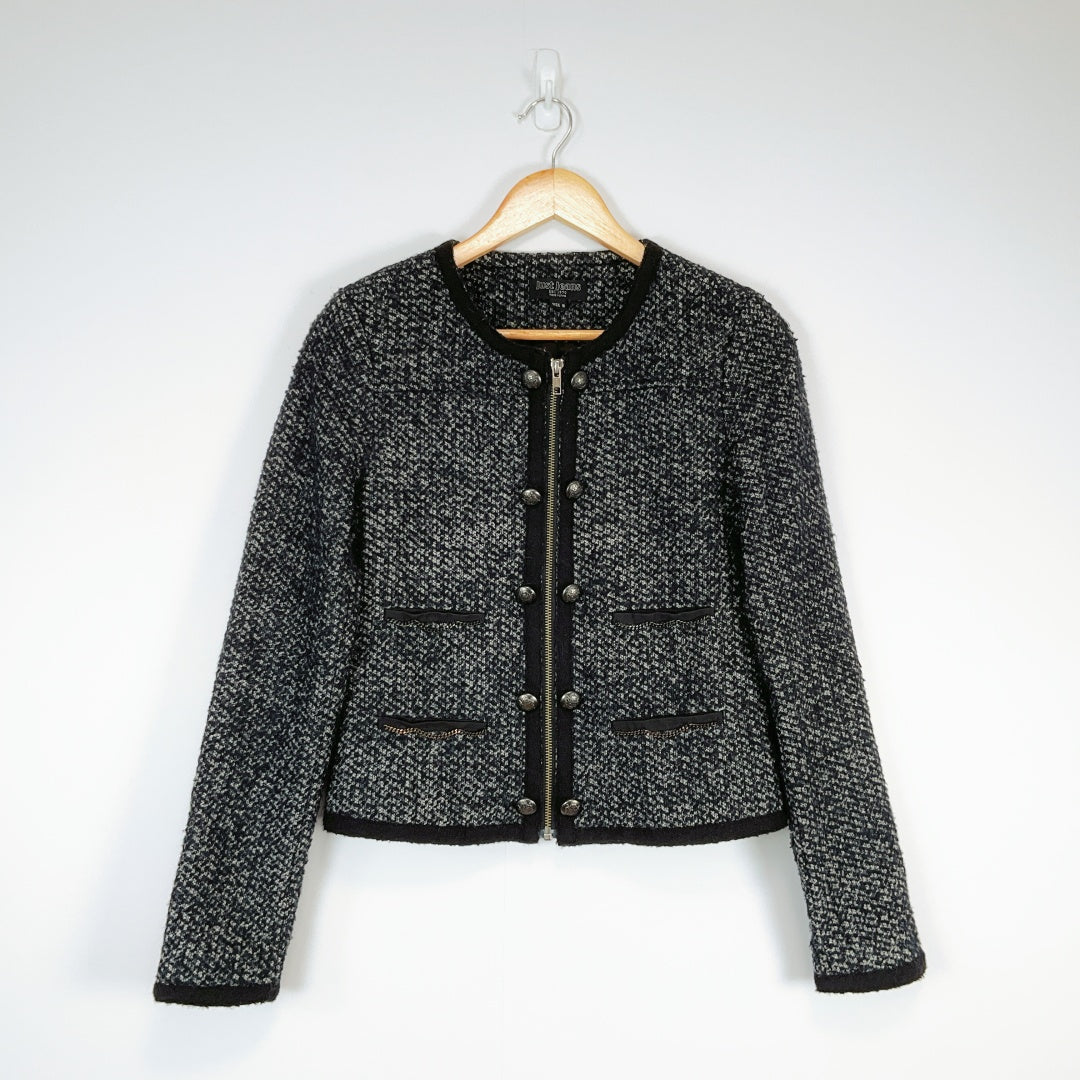Just Jeans Tweed Jacket Size 8 – Classic Textured Button-Up