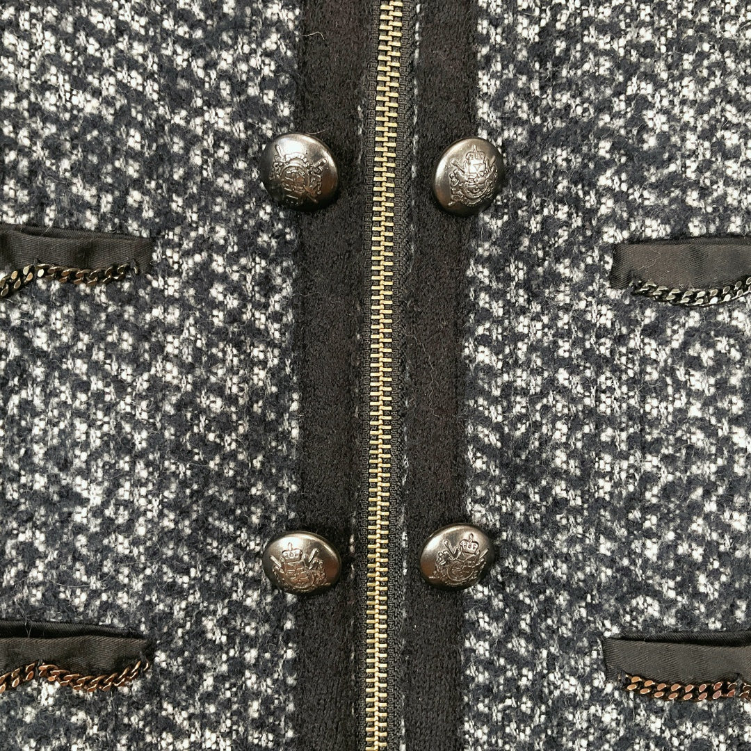 Just Jeans Tweed Jacket Size 8 – Classic Textured Button-Up