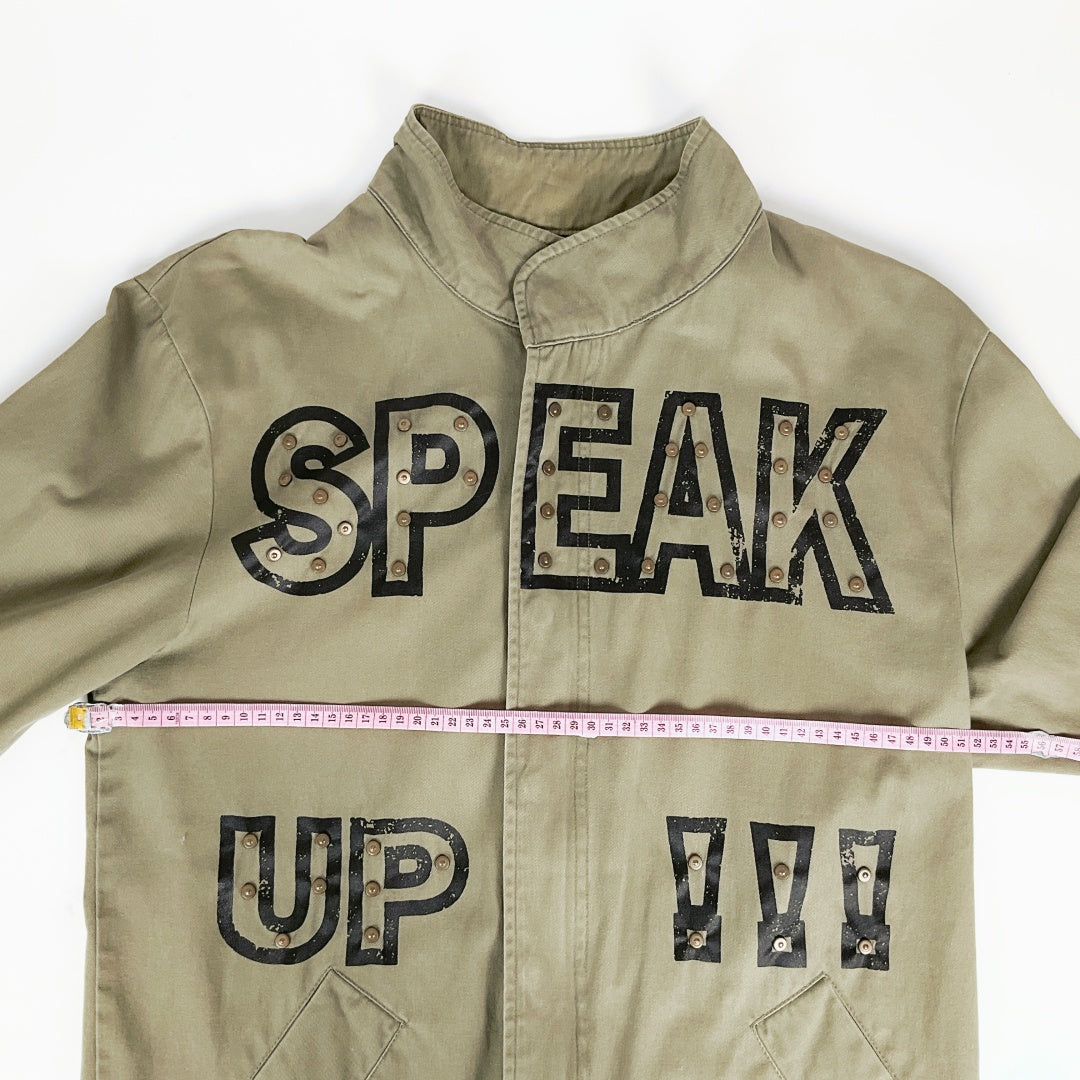 Vintage “Speak Up!!!” Graphic Jacket – Approx. Size M