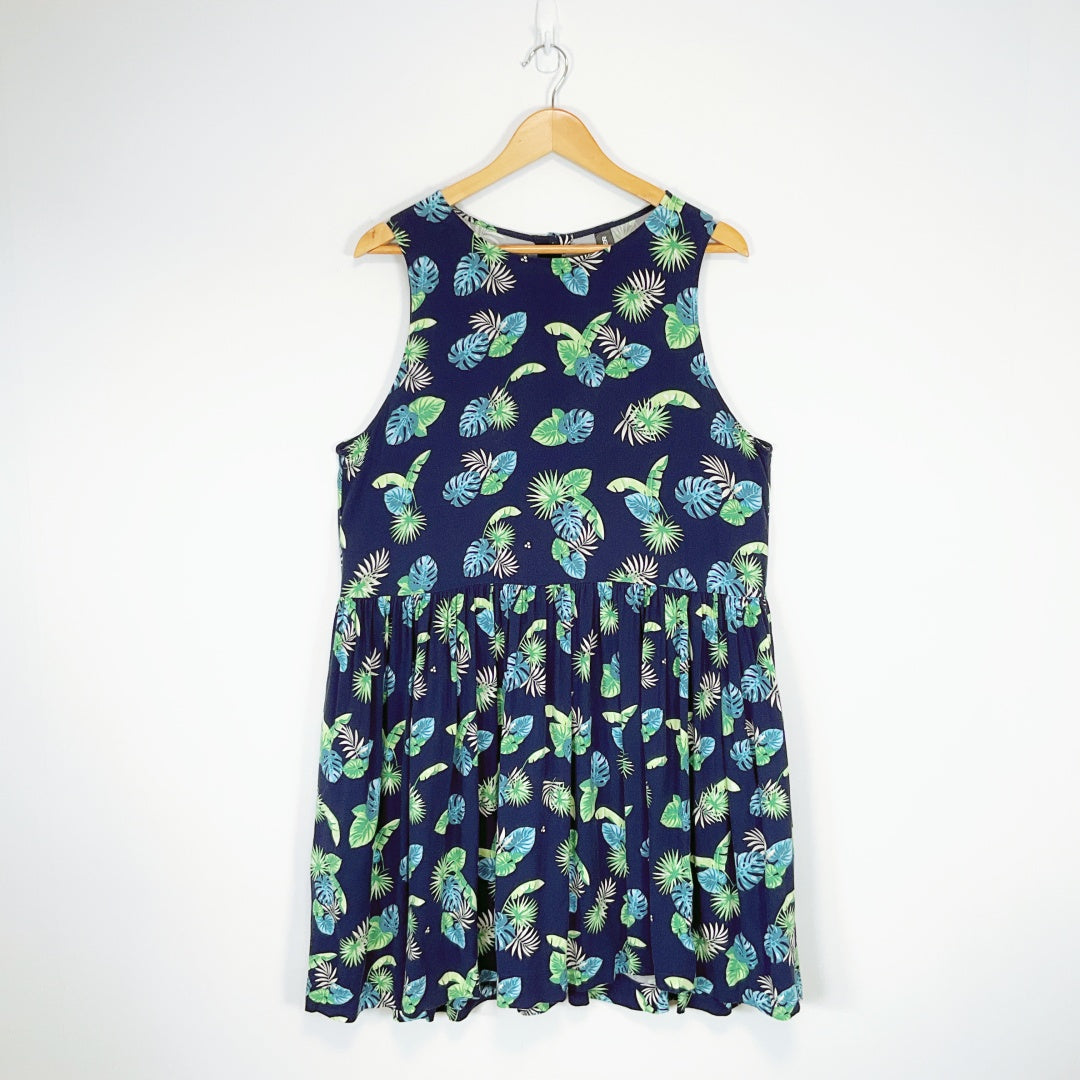 HUFFER - Tropical Leaves Mini Dress