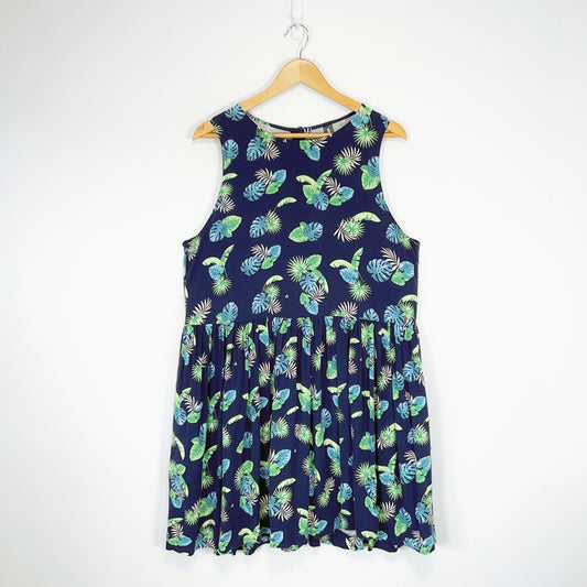 HUFFER - Tropical Leaves Mini Dress
