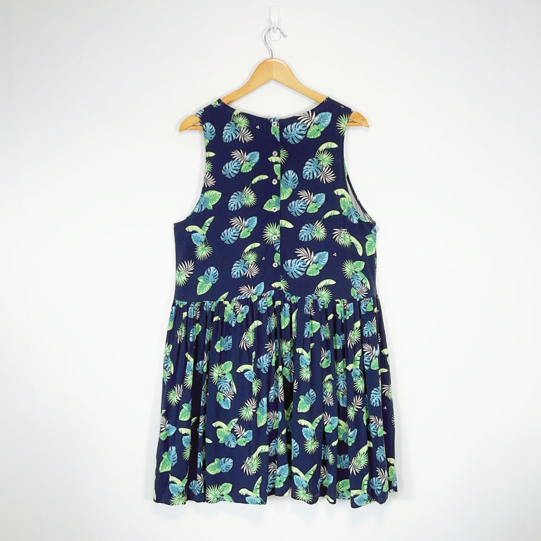 HUFFER - Tropical Leaves Mini Dress