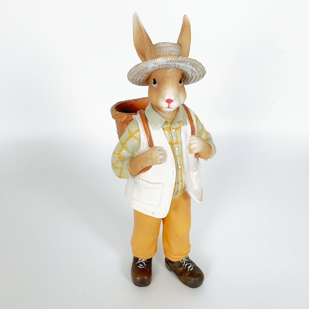 Decorative Rabbit Figurine - Gentleman Bunny with Hat