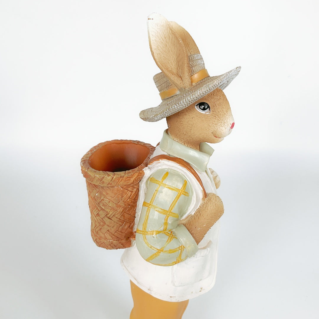 Decorative Rabbit Figurine - Gentleman Bunny with Hat
