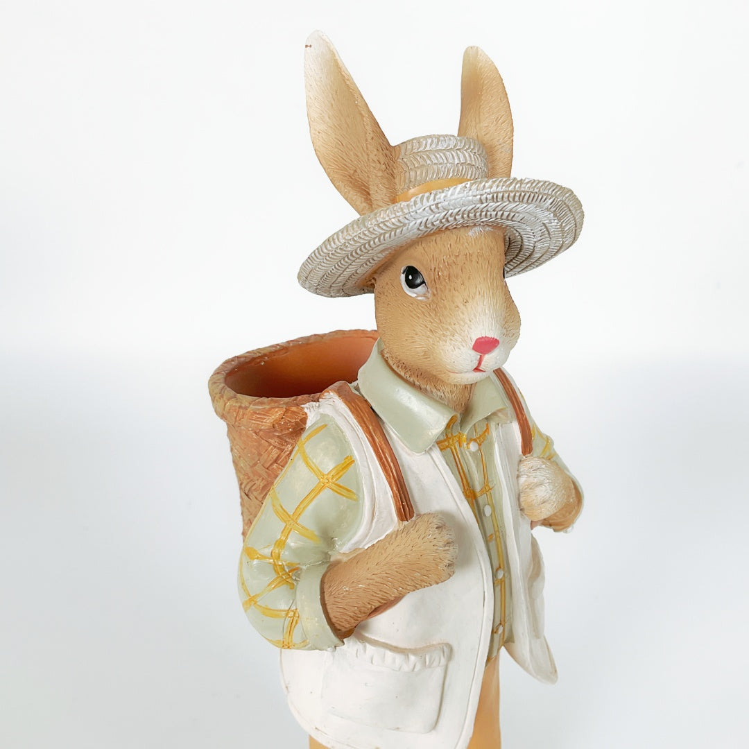 Decorative Rabbit Figurine - Gentleman Bunny with Hat