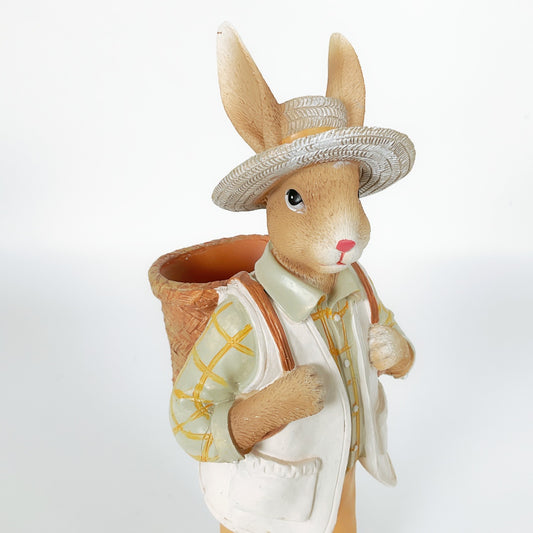 Decorative Rabbit Figurine - Gentleman Bunny with Hat
