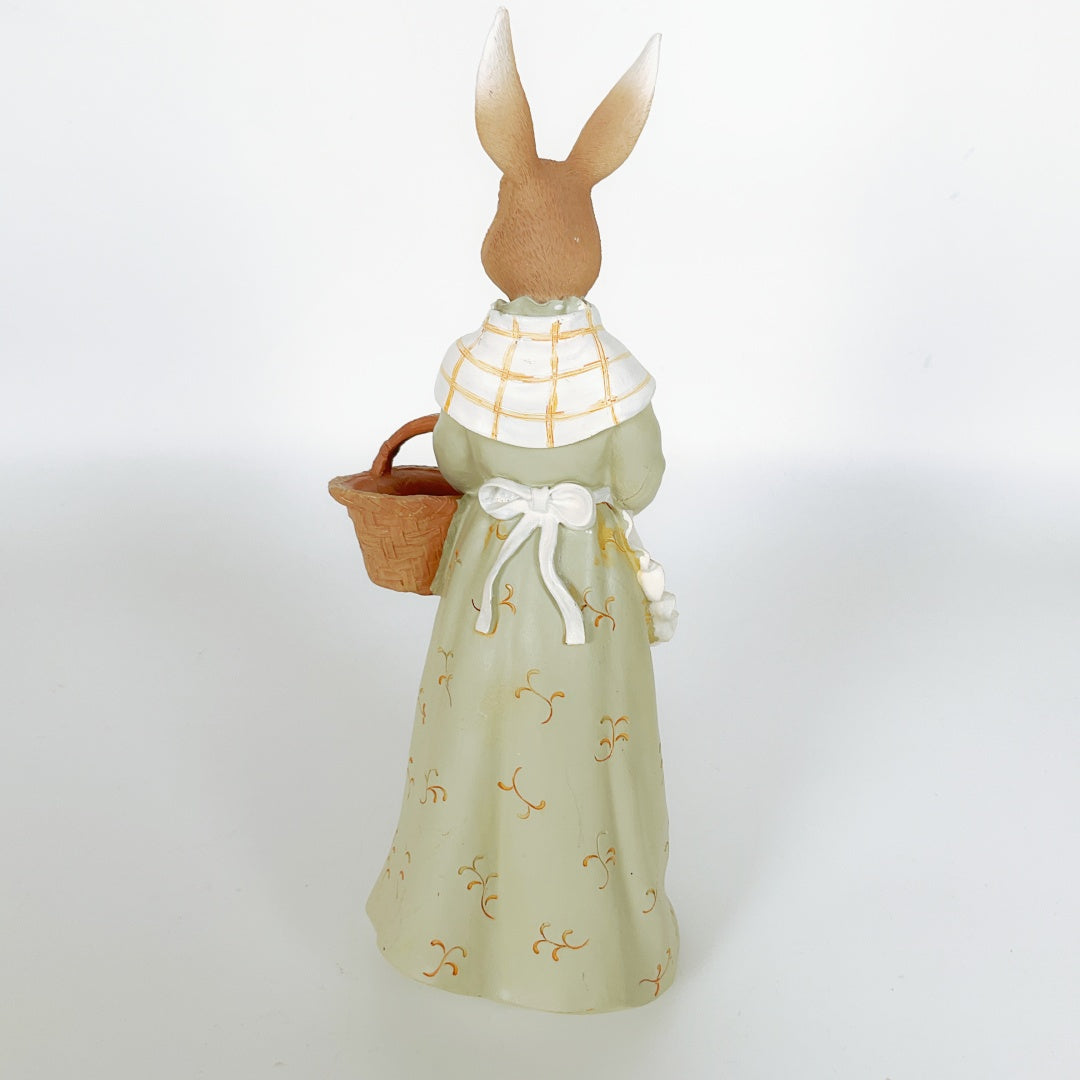 Decorative Rabbit Figurine - Demi the Bunny with Basket