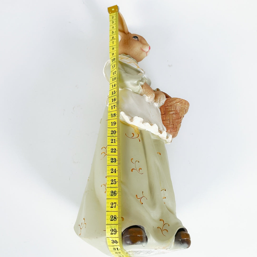 Decorative Rabbit Figurine - Demi the Bunny with Basket