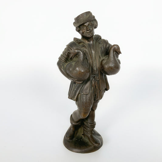 Vintage Figurine - Man Carrying Two Geese