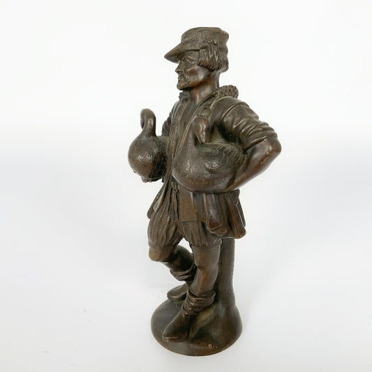 Vintage Figurine - Man Carrying Two Geese