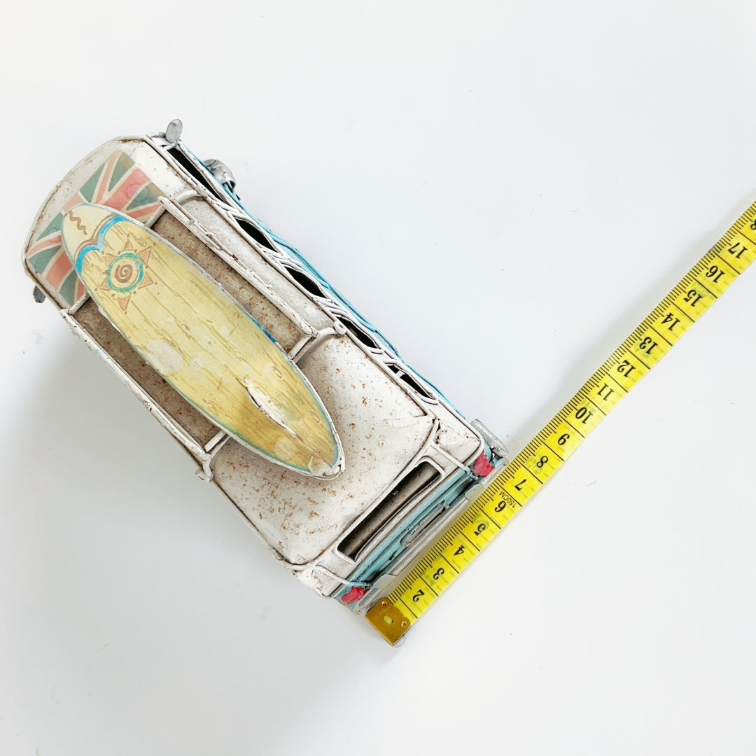 Vintage Mini Bus Model with Surfboard