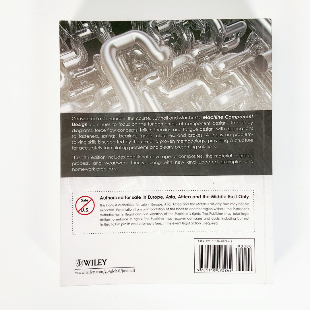 Wiley - Machine Component Design: International Student Version Fifth Edition