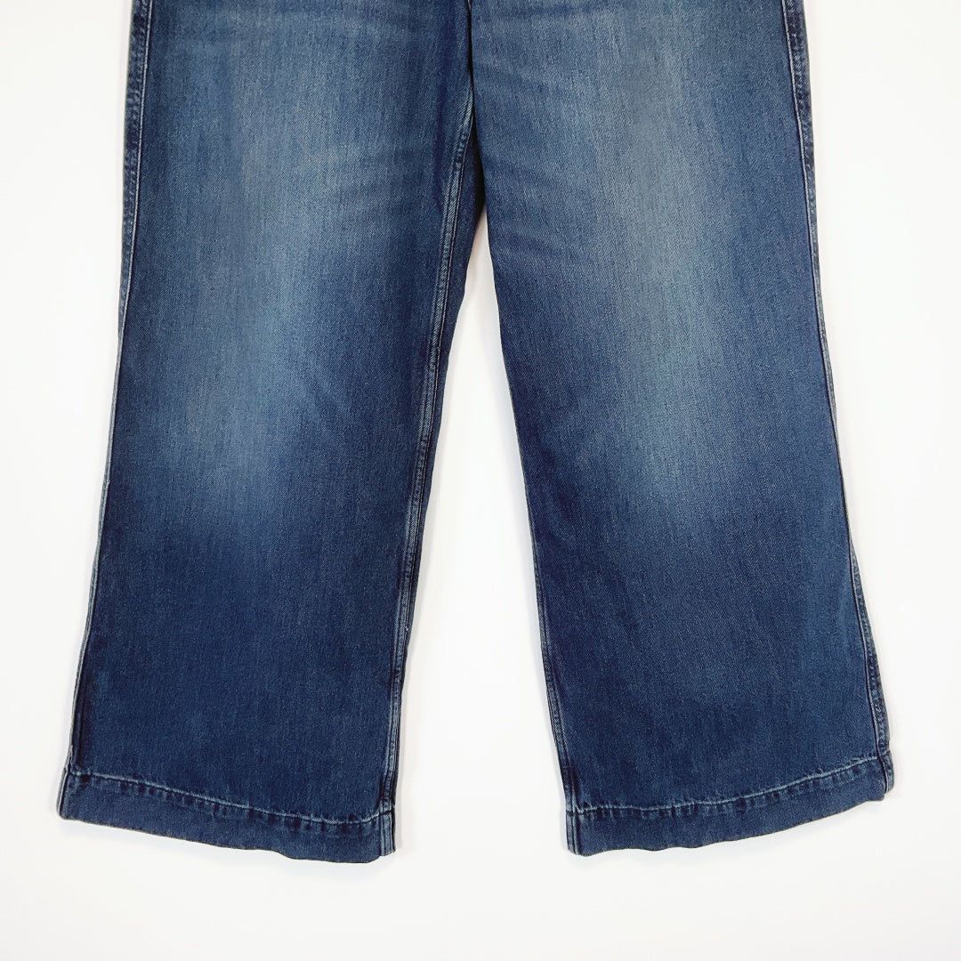 ZARA Wide Leg Blue Denim Jeans – Size EUR 40