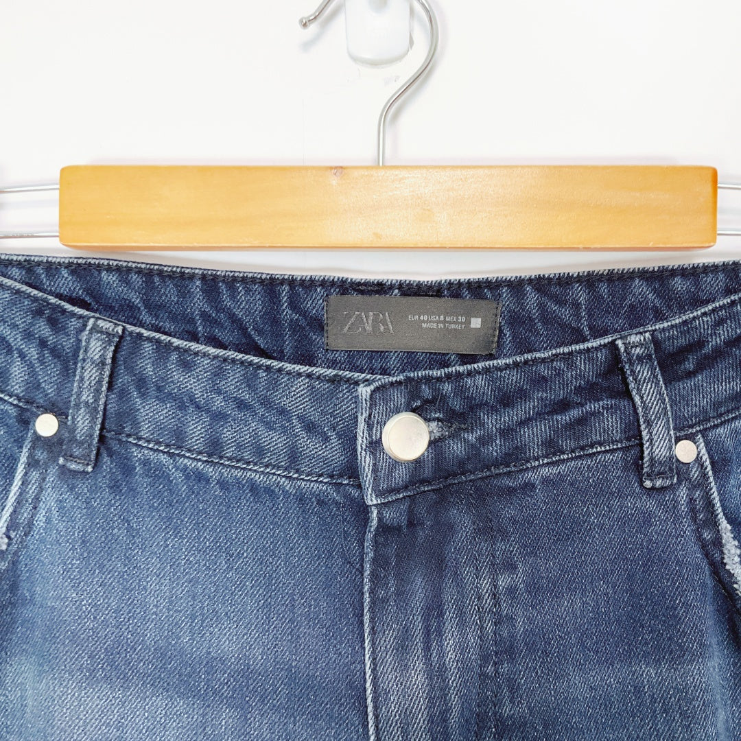 ZARA Wide Leg Blue Denim Jeans – Size EUR 40