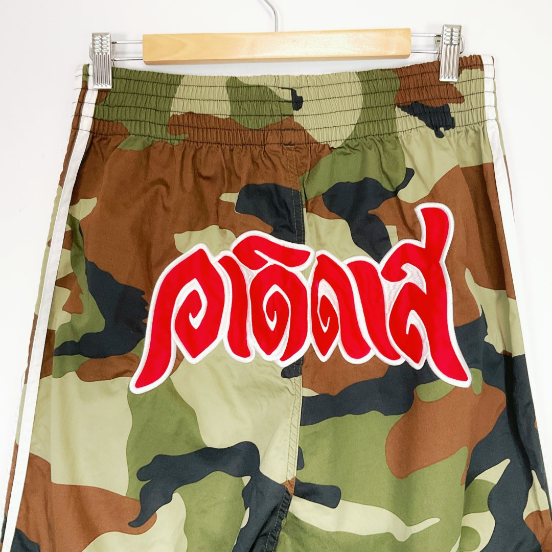 Adidas Black Track Pants with Camo Panels – Size UK 16