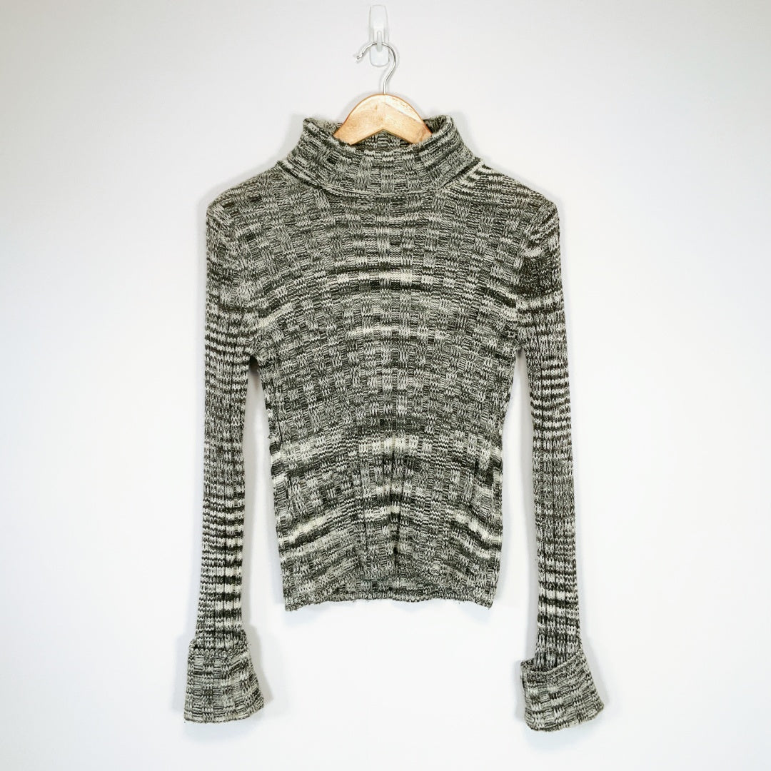MAX Wool Blend Ribbed Knit Top – Size S