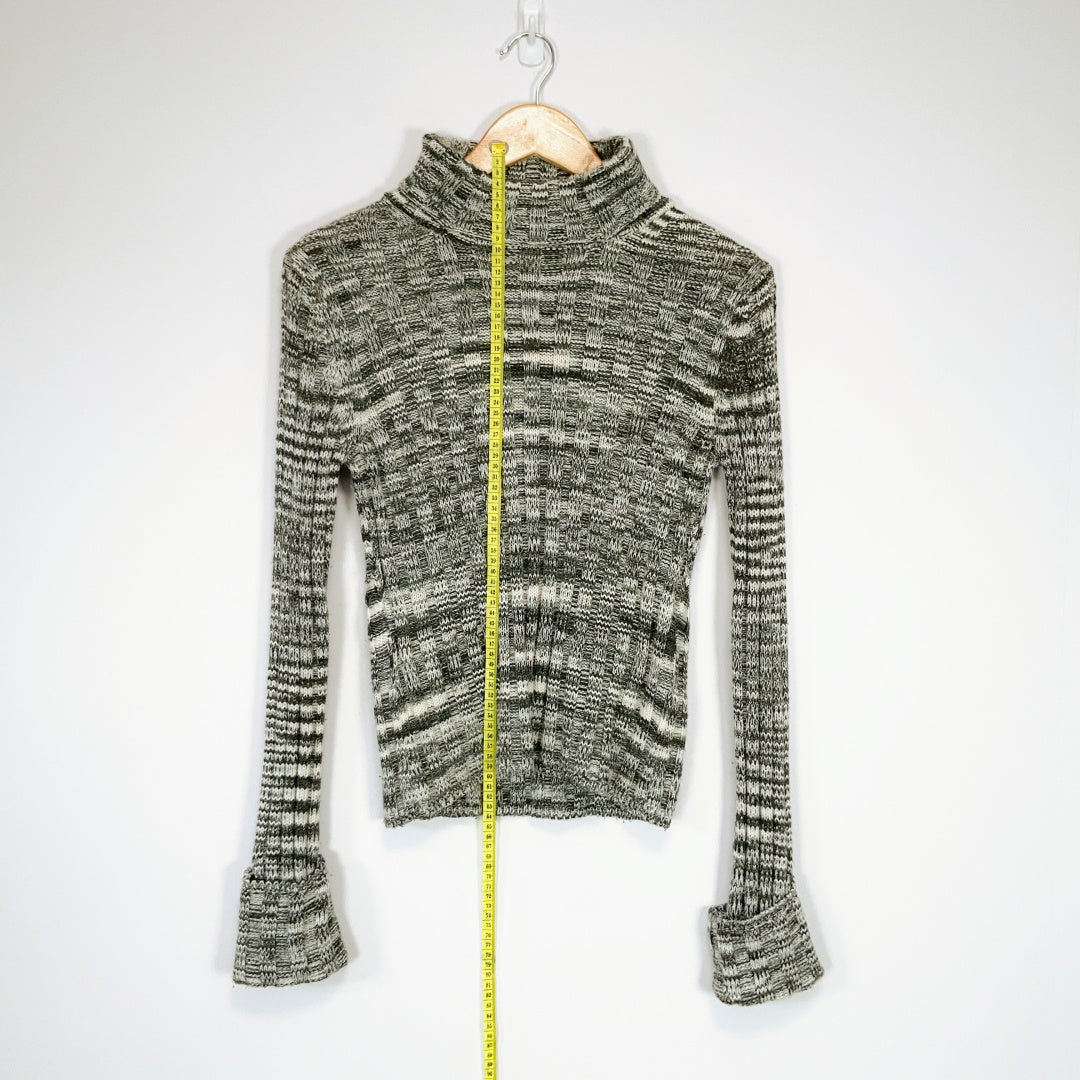 MAX Wool Blend Ribbed Knit Top – Size S