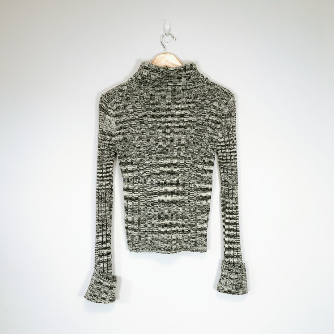 MAX Wool Blend Ribbed Knit Top – Size S