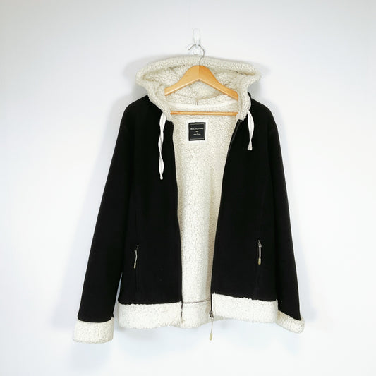 Real Clothing Sherpa Lined Hoodie Jacket – Size L