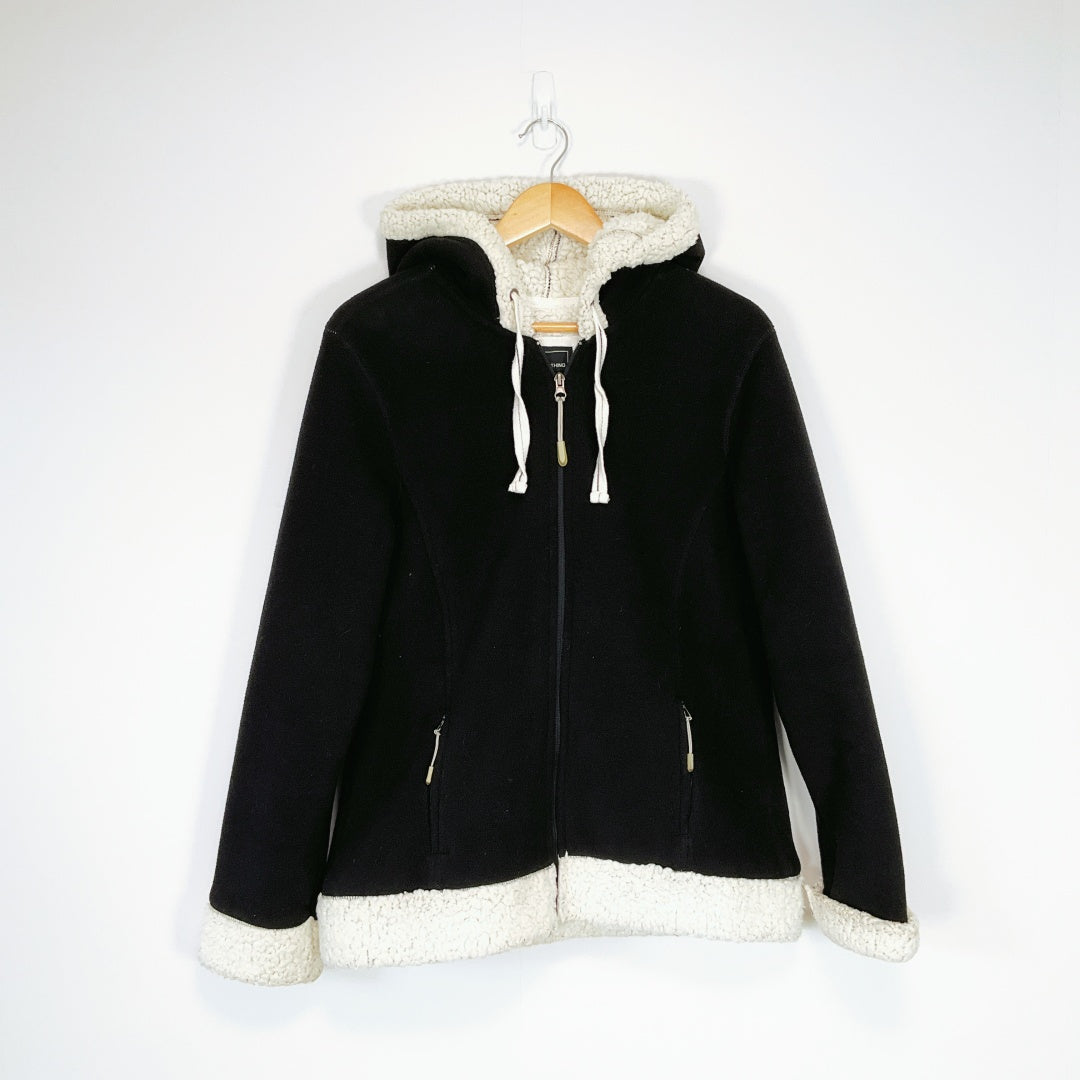 Real Clothing Sherpa Lined Hoodie Jacket – Size L